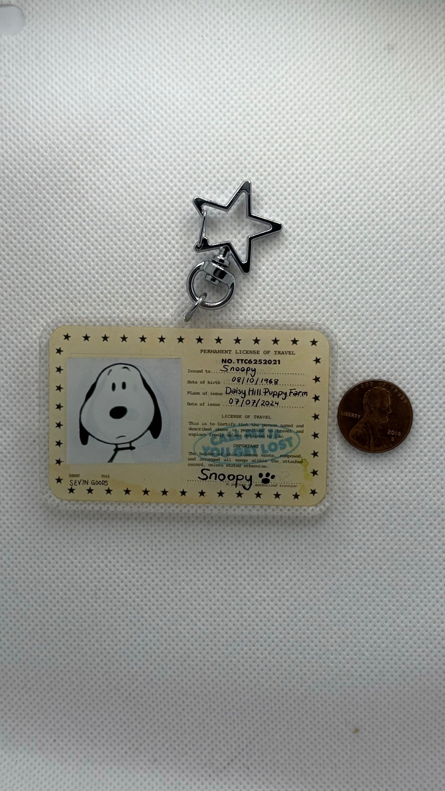 Poopy ID Keychain